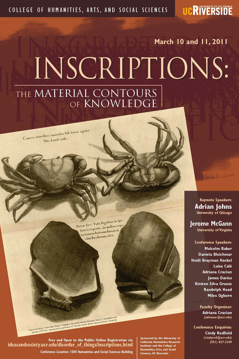 INSCRIPTIONS: The Material Contours of Knowledge