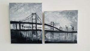 Christina's latest painting of the Port of Los Angeles at San Pedro.